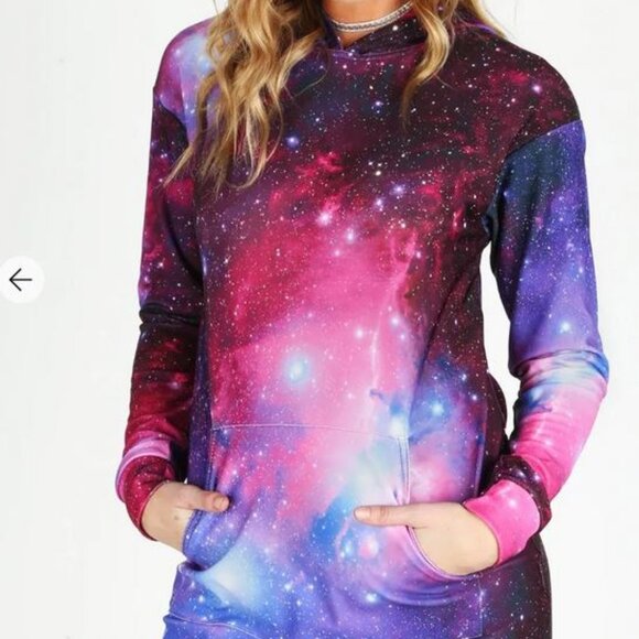 Blackmilk Sweaters - GUC Blackmilk Galaxy Purple Slouchy L